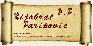 Mijobrat Paripović vizit kartica